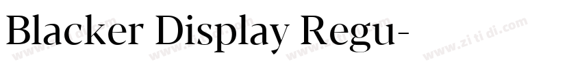 Blacker Display Regu字体转换